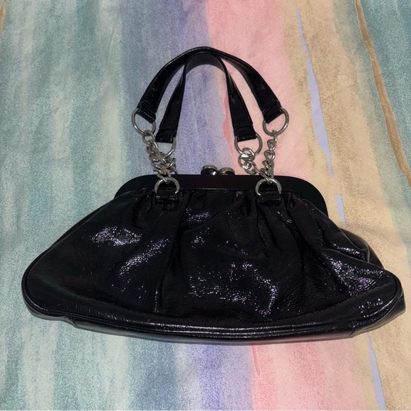 HOBO INTERNATIONAL BLACK GENUINE LEATHER Purse SHOULDER BAG - Picture 1 of 6